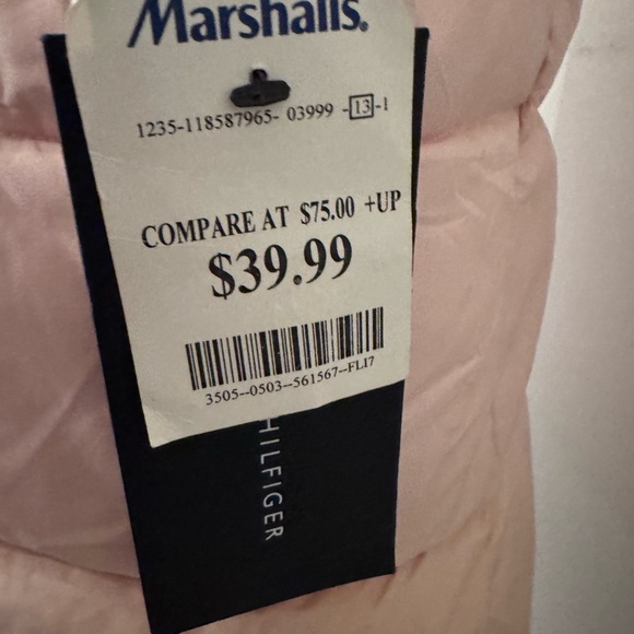 Tommy Hilfiger Women's Light Pink Quilted Vest - NWT -Sz L - Picture 8 of 8